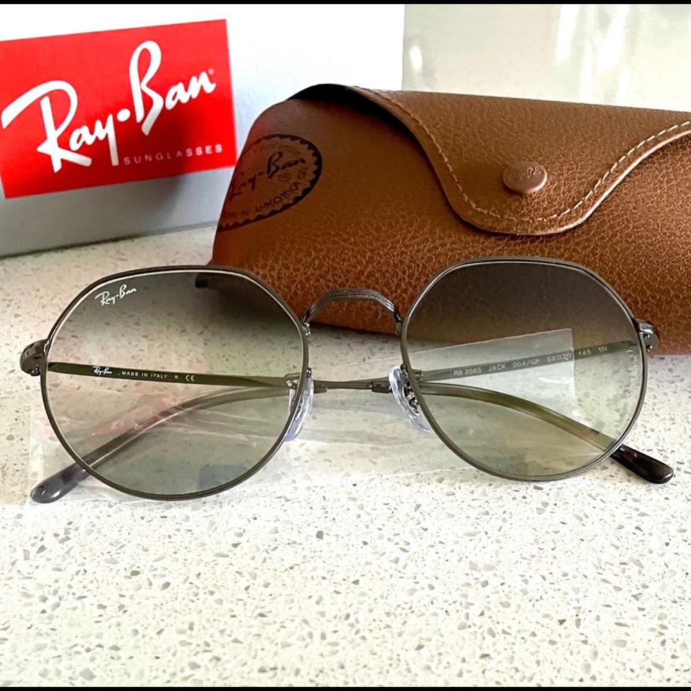 *Brand new* Ray-Ban “Jack” 53mm gunmetal sunglasses